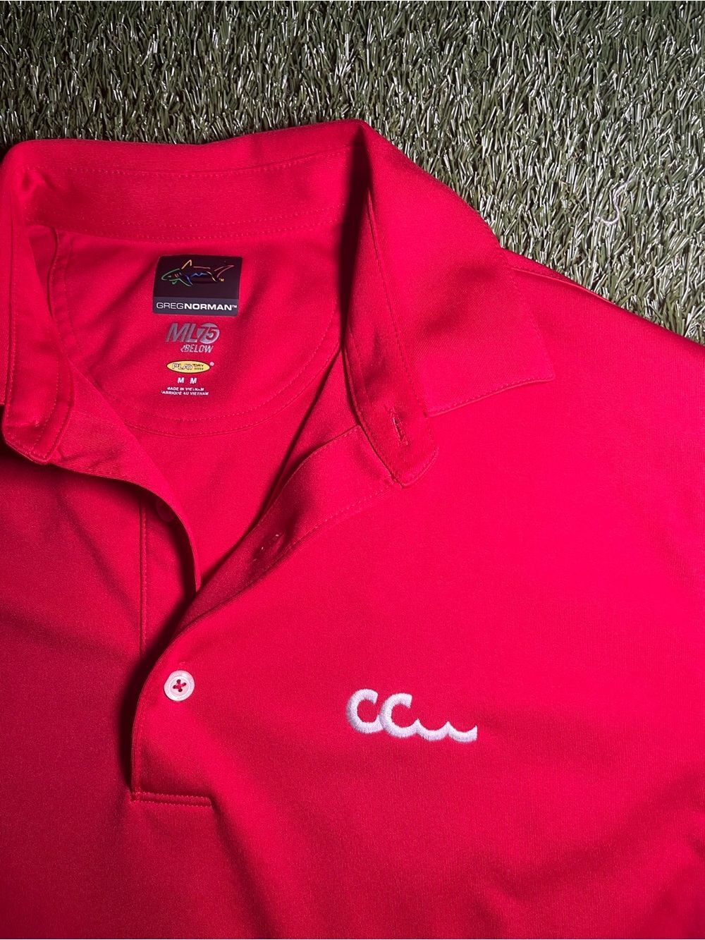 Greg Norman Collection Men’s Medium Golf Polo with White Logo